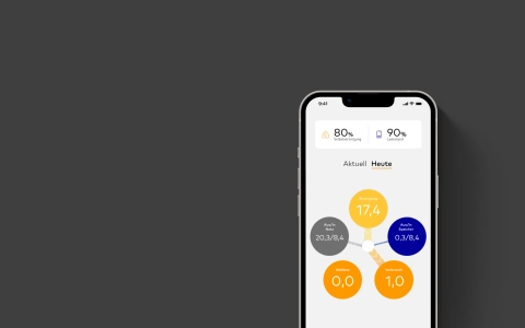 SENEC.App auf Smartphone geöffnet